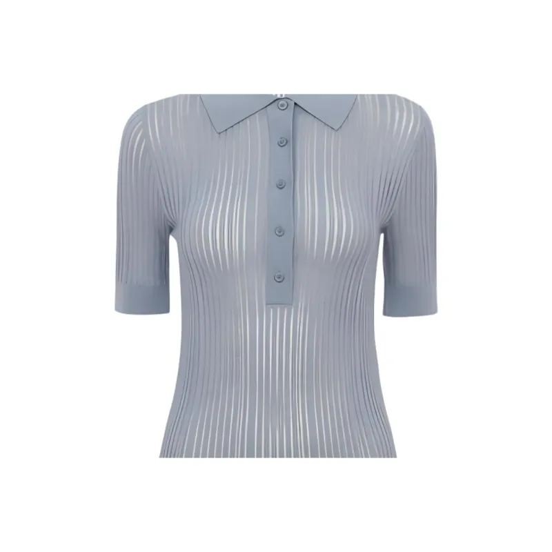 Chloé Fitted Knit Polo Shirt-5