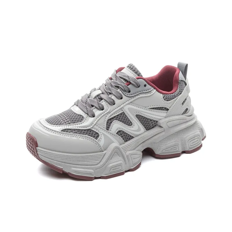 Love Elaine Slip Resistant, Breathable, Lightweight, Height Increasing Low Top Chunky Sneakers Women's-8