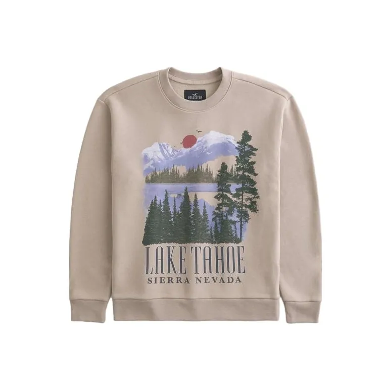 Hollister Sweatshirts Unisex Light Brown-0