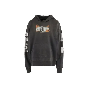 SAINT Mxxxxxx Burned Money Print Pullover Hoodie