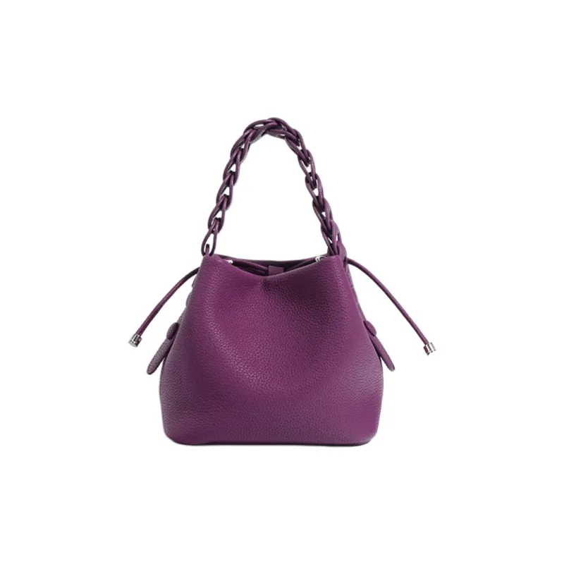 H YXIANG Cow Leather Handbag Regular Women's Multicolor-6