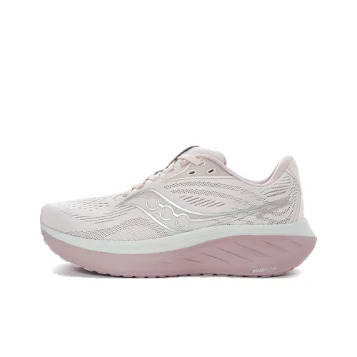 Saucony Anti Slip Wear Resistant Low Top Running Shoes Women's Pink