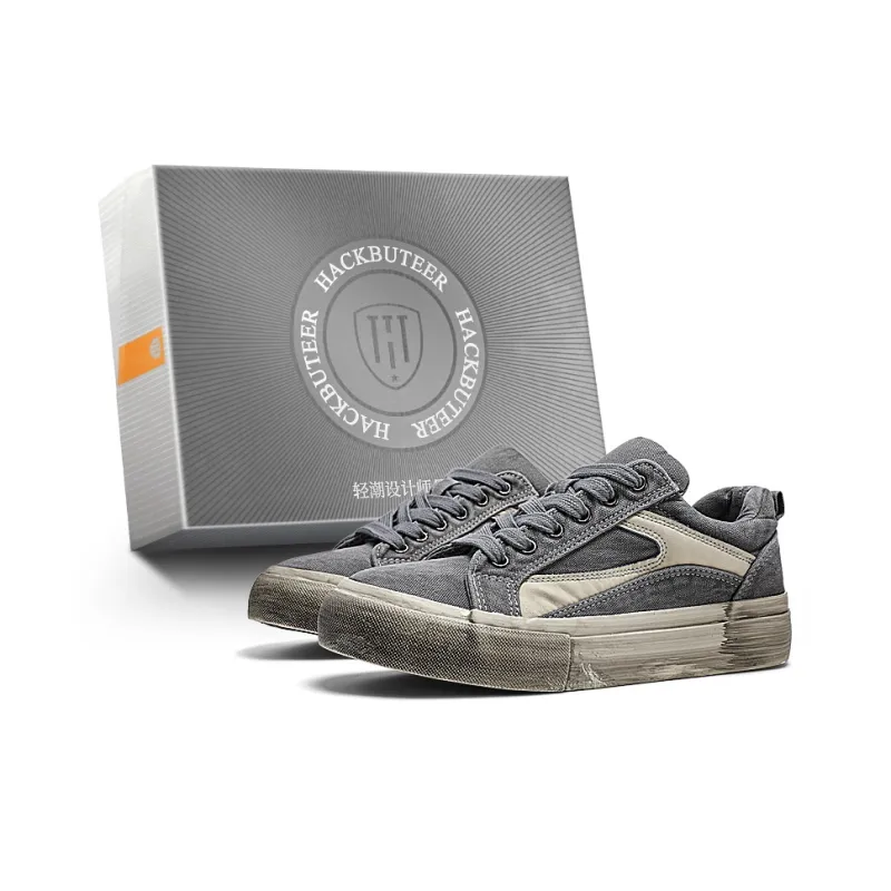 HACKBUTEER Low Top Canvas Shoes Men's-7