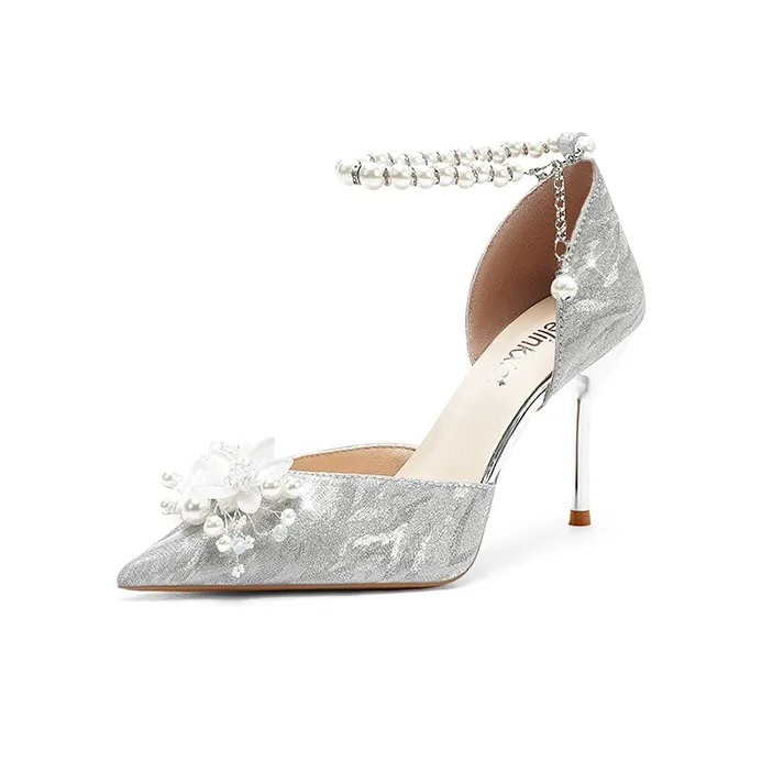 Crelinkxlat High Heels Women's Silver-0