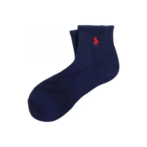 Polo Ralph Lauren SS24 Mid-Calf Socks Men's 1 Pack Dark Blue