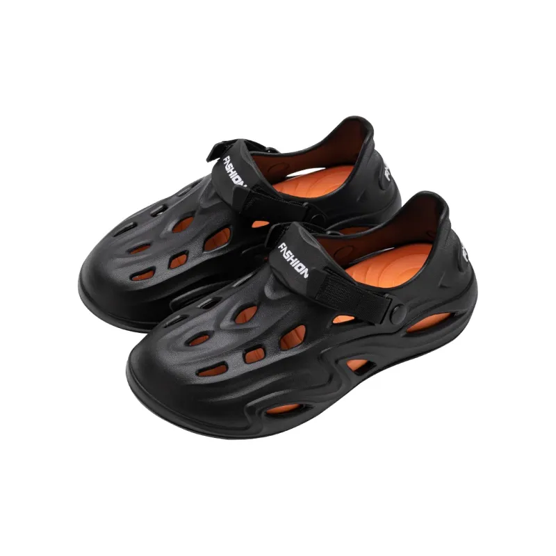 Soft Detachable Sole Platform Soft Elastic Squashy And Bouncy Feeling Streamside Closed Toe Sandals, Men's-8