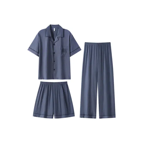 XIAFENYAN Pajama Set Men's Dark Gray