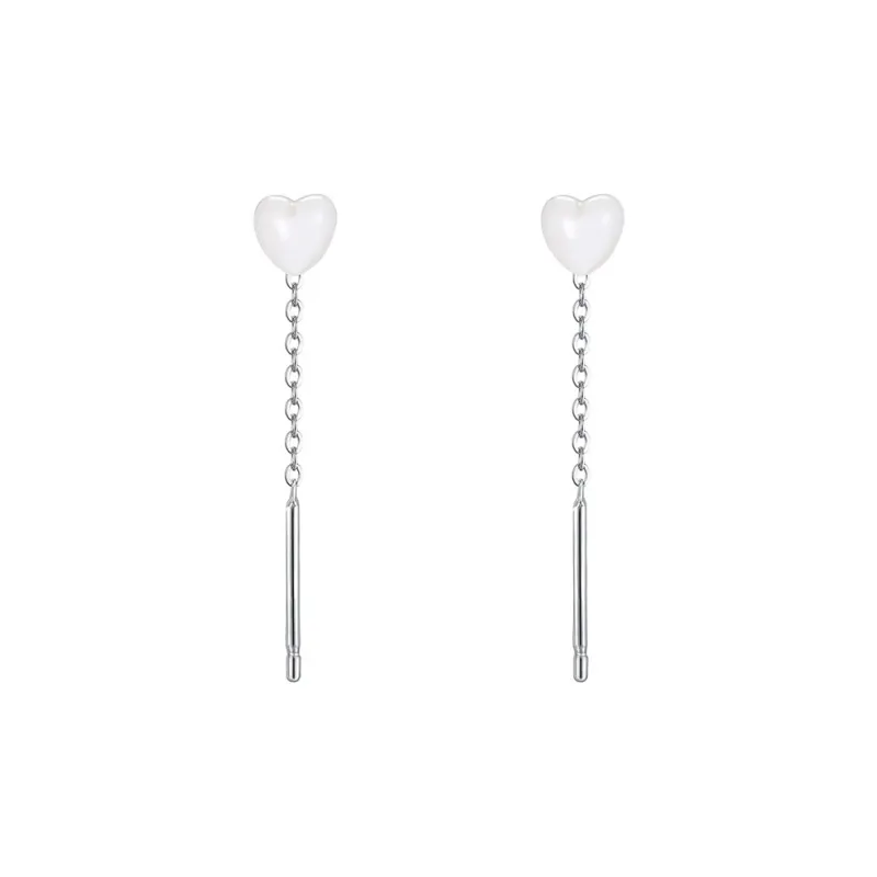 Happy Tide S 999 Fine Silver Drop Earrings Women's-0