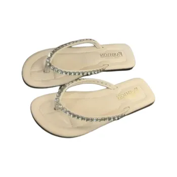 Yamada Hyakuju Slippers Ecru Silver Black