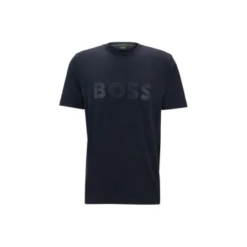 HUGO BOSS Logo Embossed Crewneck T Shirt