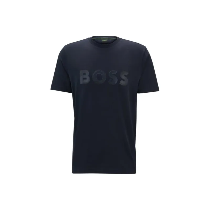 HUGO BOSS Logo Embossed Crewneck T Shirt-0