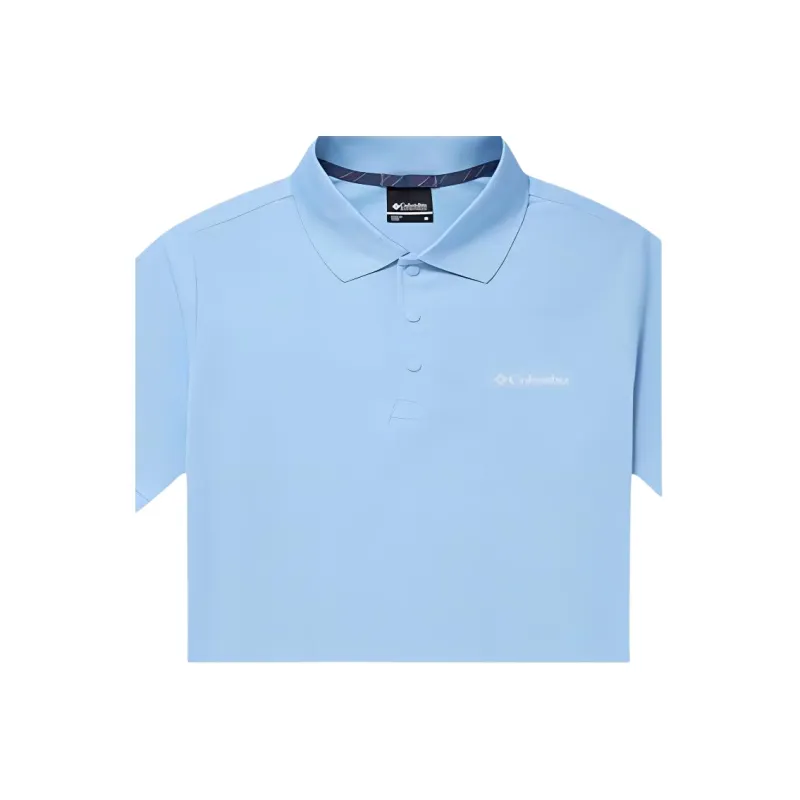 Columbia Polo Shirt Men's Light Blue-2