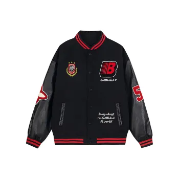 FA2LO Baseball Jacket Unisex Black