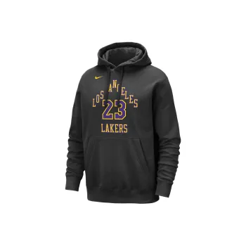 Nike LeBron James Los Angeles Lakers Club Fleece City Edition Sweatshirt Los Angeles Lakers Men's Black