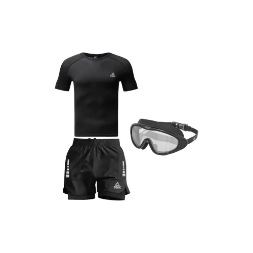 PEAK Swimming Sets Men's Three Piece Set Black