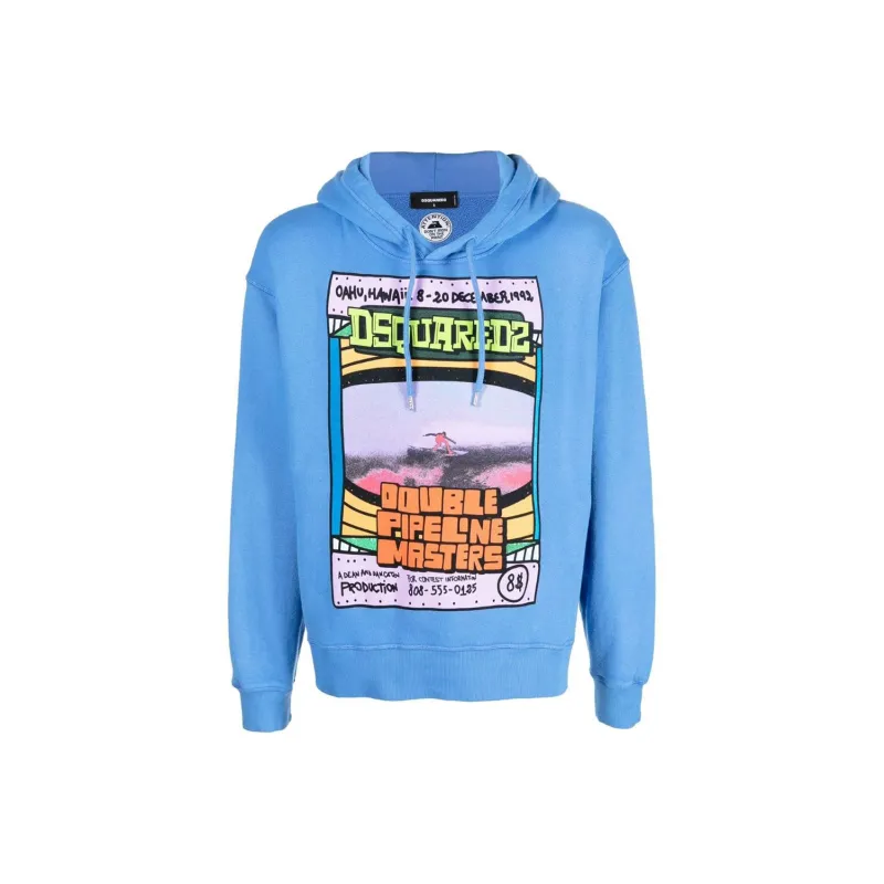 DSQUARED 2 Logo Printed Long Sleeved Hoodie-0