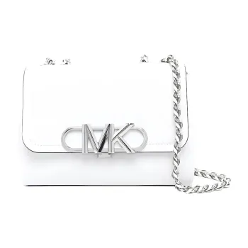 MICHAEL KORS PARKER Leather Crossbody Bag Shoulder Bag Women's White