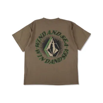 WIND AND SEA VOLCOM Collaboration T-Shirts Unisex Brown