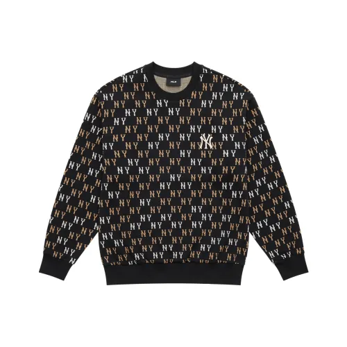 MLB MONOGRAM Collection New York Yankees 24FW Crewneck Sweatshirt Unisex Black