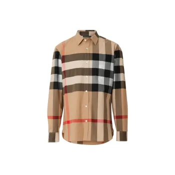Burberry Shirt Fall Men's Camel