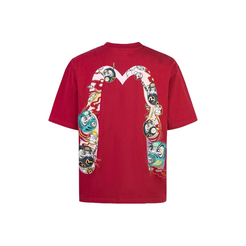 Tシャツ・カットソー EVISU Men T-shirt Crimson 2ESHTM5TS1136 PRP EVISU Men T-shirt Crimson 2ESHTM5TS1136 PRP (EVISU/Tシャツ