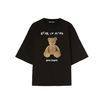 PALM ANGELS Bear In Mind Over Tee 'Black/Brown'
