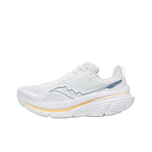 Saucony GUIDE 17 Anti Slip Wear Resistant Low Top Casual Running Shoes Women's White