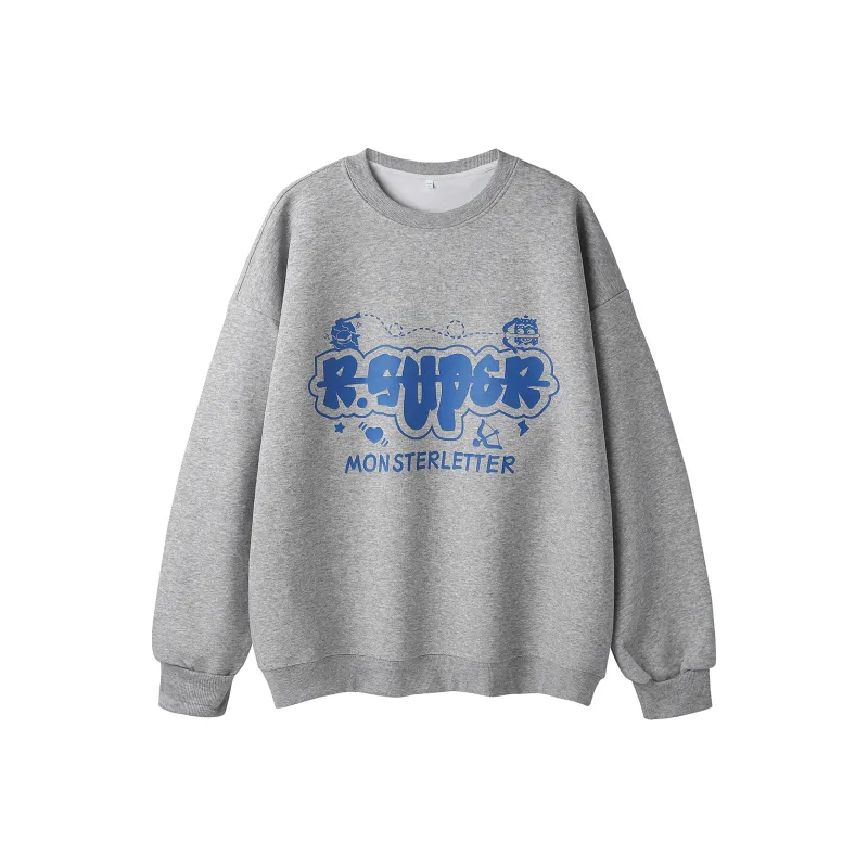 R.super R.super X Monster Letter Co branded Series Sweatshirt Unisex-12