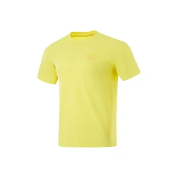 LiNing Running Collection T Shirt Men's Glossy Finish Yellow