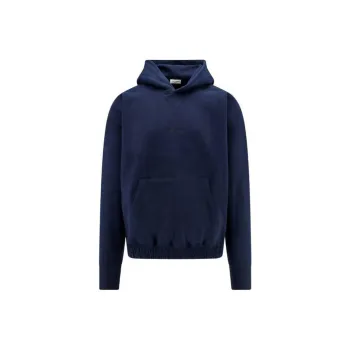 SAINT LAURENT Logo Embroidered Long Sleeved Hoodie