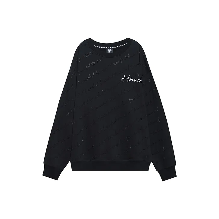TCH Sweatshirts Unisex Black With Black Logo-0