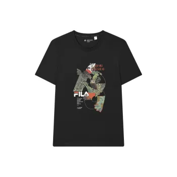 FILA x HENGLI·LUSUO T Shirt Men's Jet Black