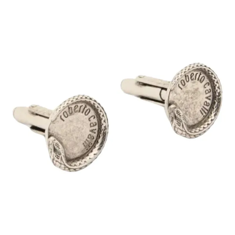 Roberto Cavalli Snake embossed Cufflinks-0