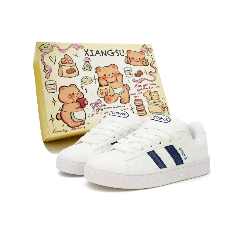 XIANGSU Anti-Slip Wear-Resistant Low-Top Skateboard Shoes Women's White Box Included-0