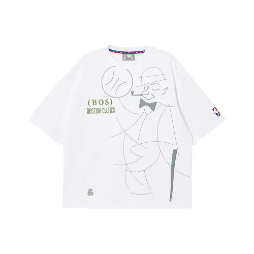 JACK JONES· x NBA JACK&JONESxNBA Spring Summer T Shirt Men's Raw White