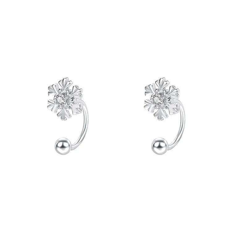 Good Quality S999 Fine Silver Stud Earrings Unisex-0