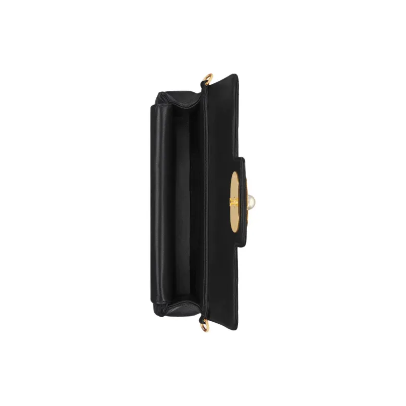 DIOR Jolie Lambskin One Shoulder Handbags Women's Black-4