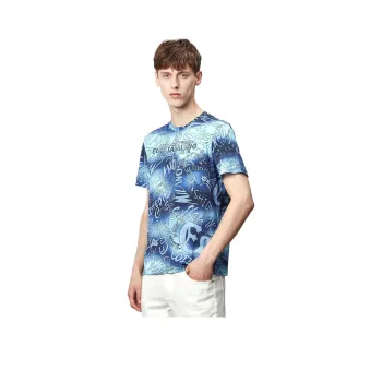 ELEKTA T Shirts Men Mixture Of Blues