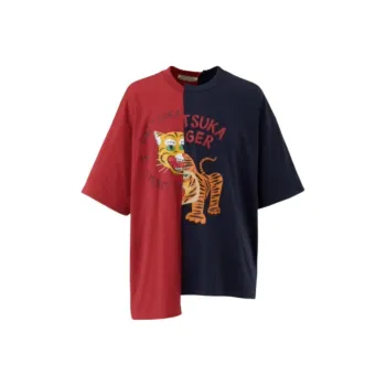 Onitsuka Tiger GRAPHIC T Shirt Unisex Burgundy/Navy Blue