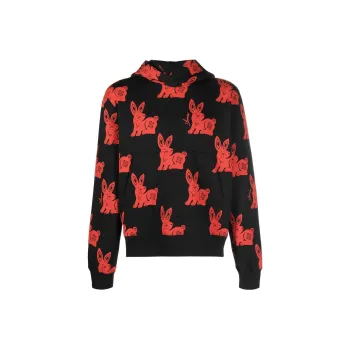 AMIRI Cny Rabbit Allover Hoodie