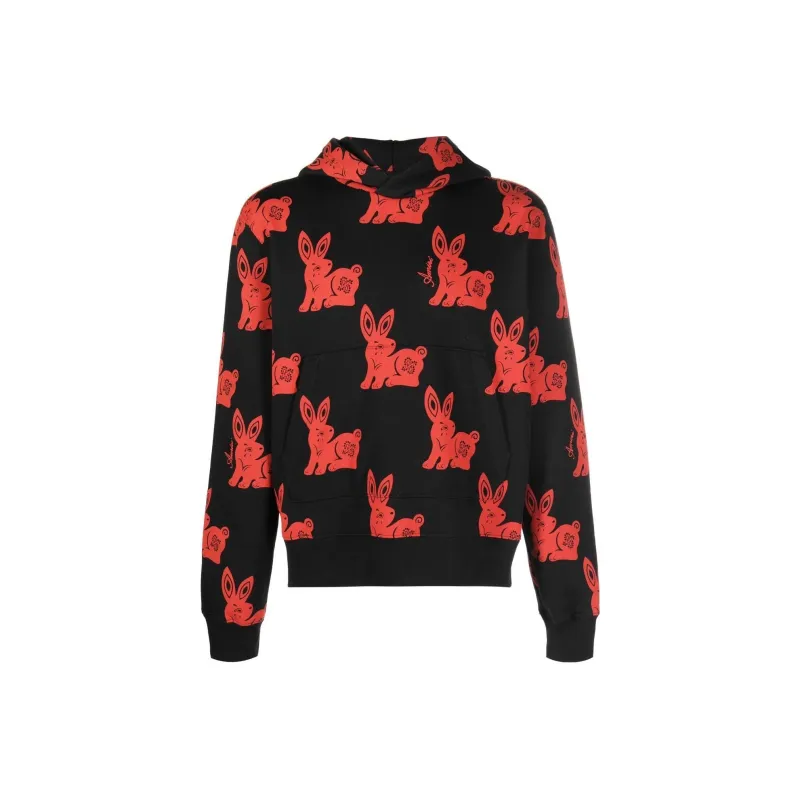 AMIRI Cny Rabbit Allover Hoodie-0