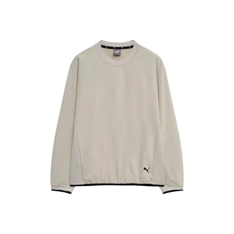 PUMA ACTIVE WEAR M AW PA WV CREW T Shirt Men's Desert Dust-0