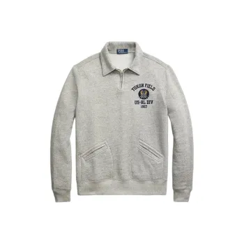 Polo Ralph Lauren Fleece Collared Quarter-Zip Sweatshirt Sweatshirt Men's Gray