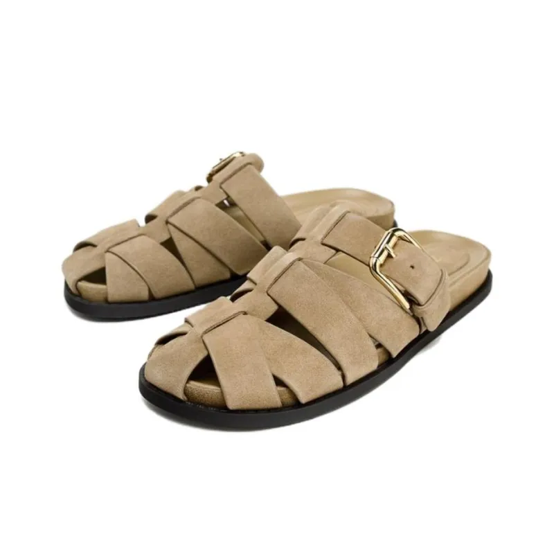 ZARA Abrasion Resistant Closed Toe Slippers Women's Light Umber-1