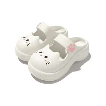 LATE TIME Women's Summer Platform EVA Closed Toe Anti Collision Home Slippers