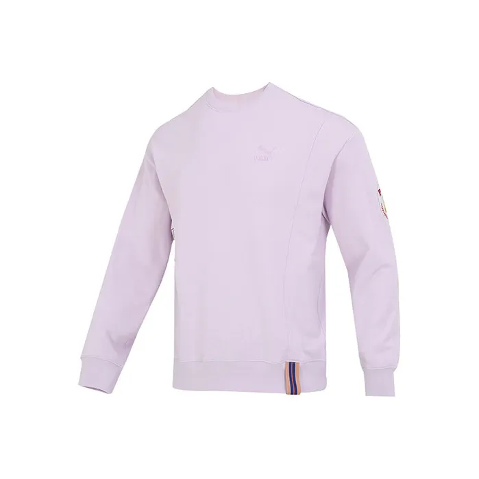PUMA Team Badge Sweatshirts Men Light Purple-0
