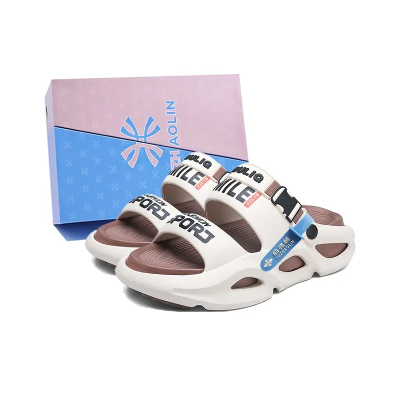 YUZHAOLIN EVA Cut Out Massage Slip Resistant Abrasion Resistant Quiet Slide Slippers Unisex-42