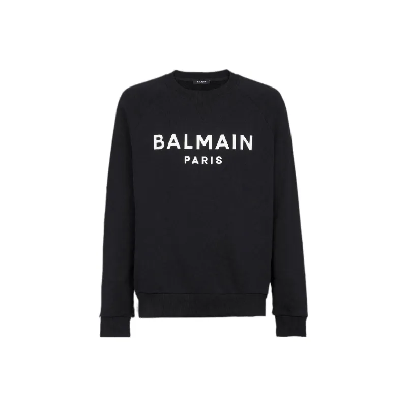 BALMAIN Logo Print Crewneck Sweatshirt-0