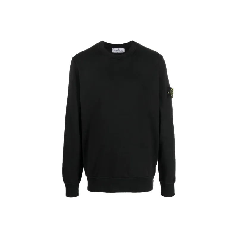 STONE ISLAND 532B9 Felpa Logo Patch Crewneck-0