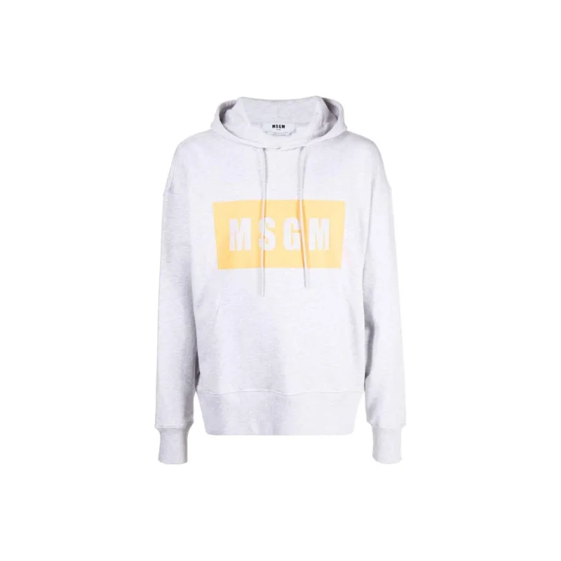 MSGM Sweatshirts Men Gray White-0